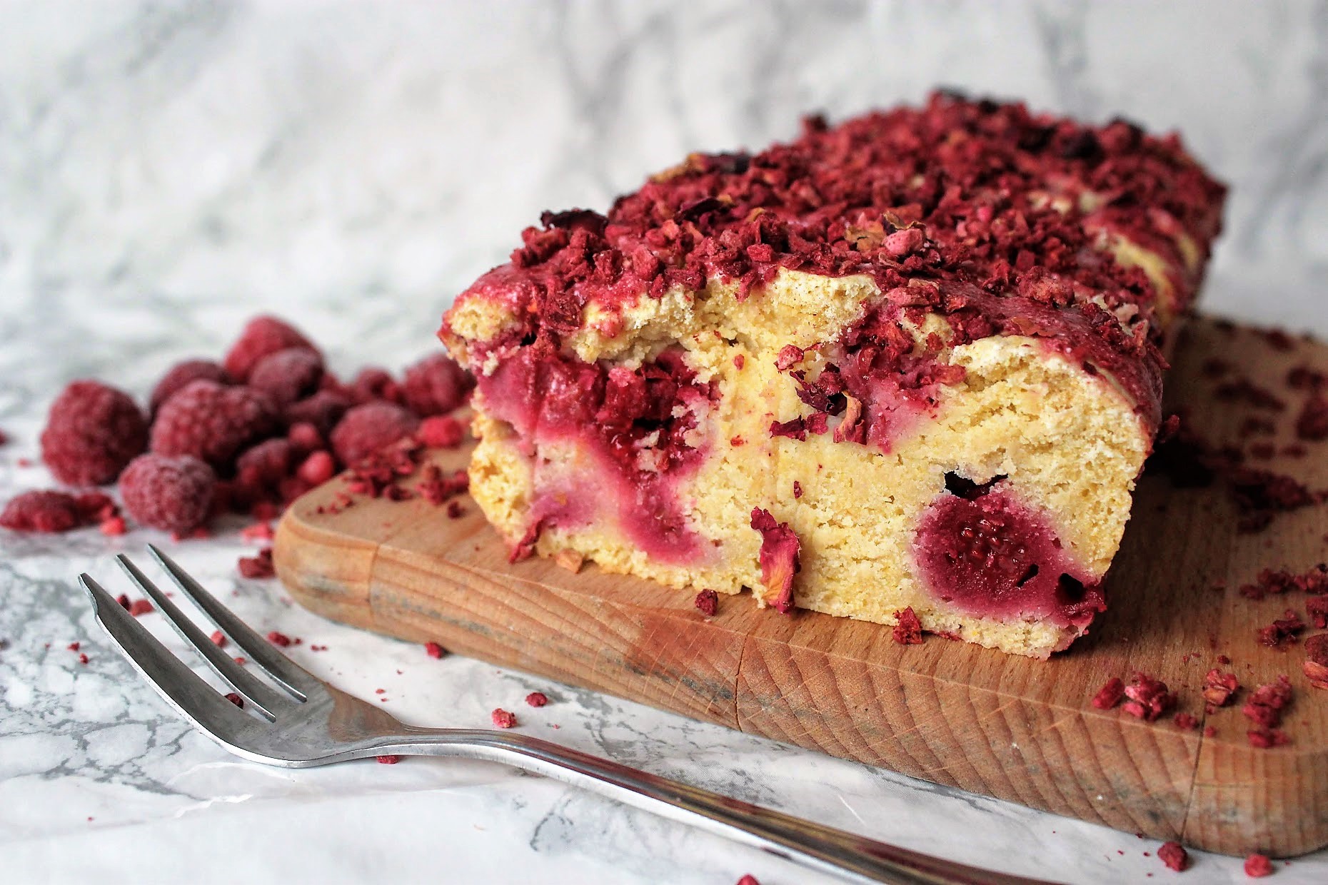 Raspberry Loaf – Indulging Innocently Recipes by @SpamellaB