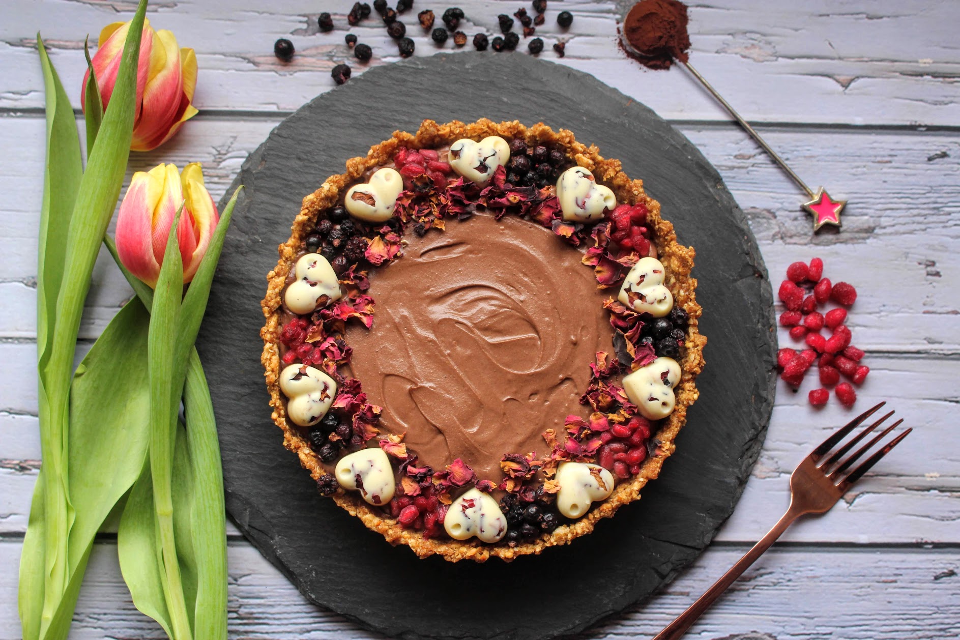 Double Chocolate Valentine’s Tart – Indulging Innocently Recipes By ...